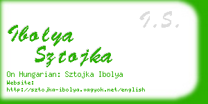 ibolya sztojka business card